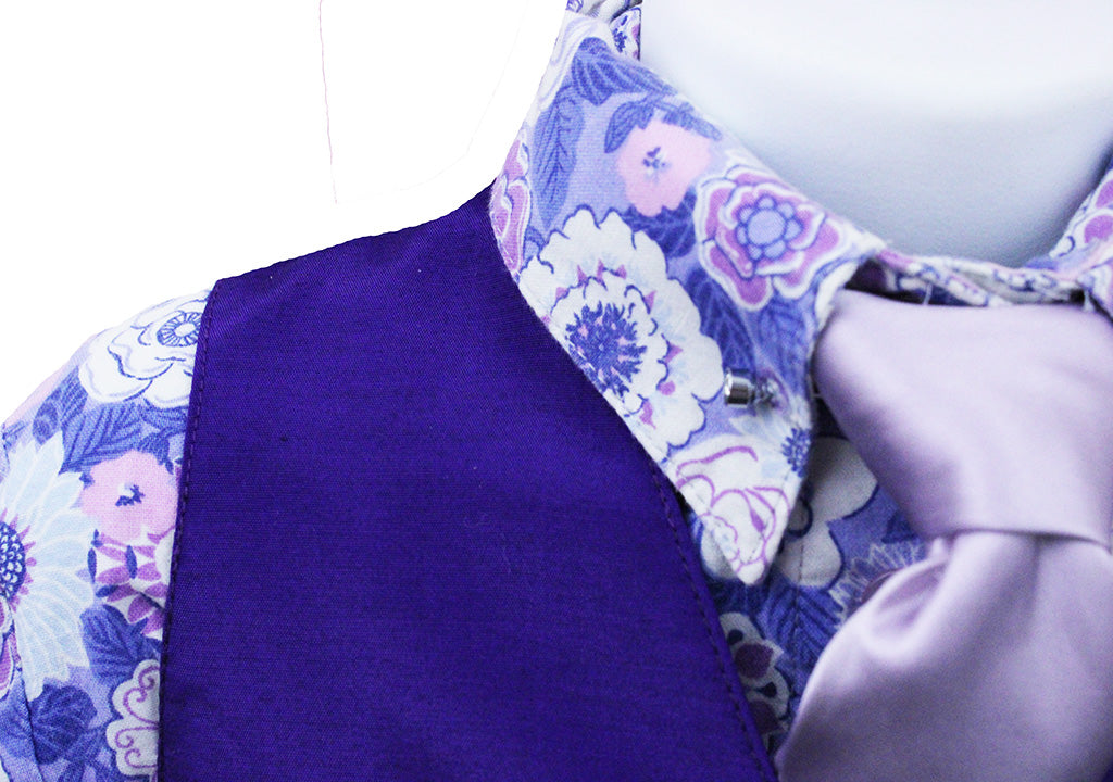 Vest Issued By Ellie May Purple Sateen