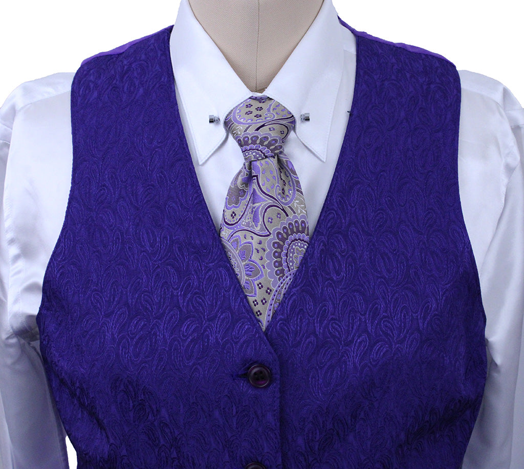 Vest Becker Brothers Purple Paisley
