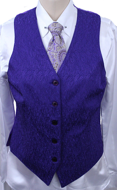 Vest Becker Brothers Purple Paisley