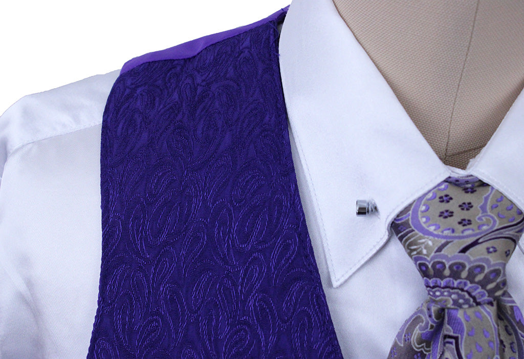 Vest Becker Brothers Purple Paisley