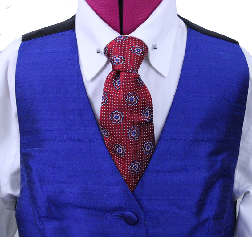Vest Custom Sapphire Blue Silk