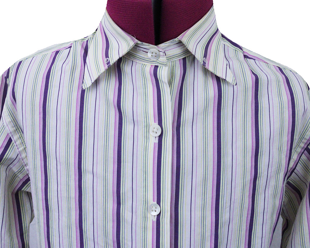 Shirt Becker Brothers Lime and Purple Stripe