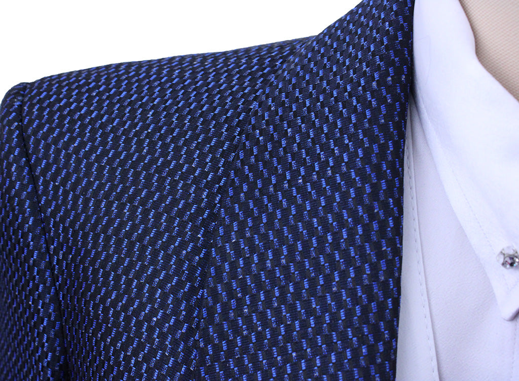 Day Coat Becker Brothers Black with Multi Blue Flecks