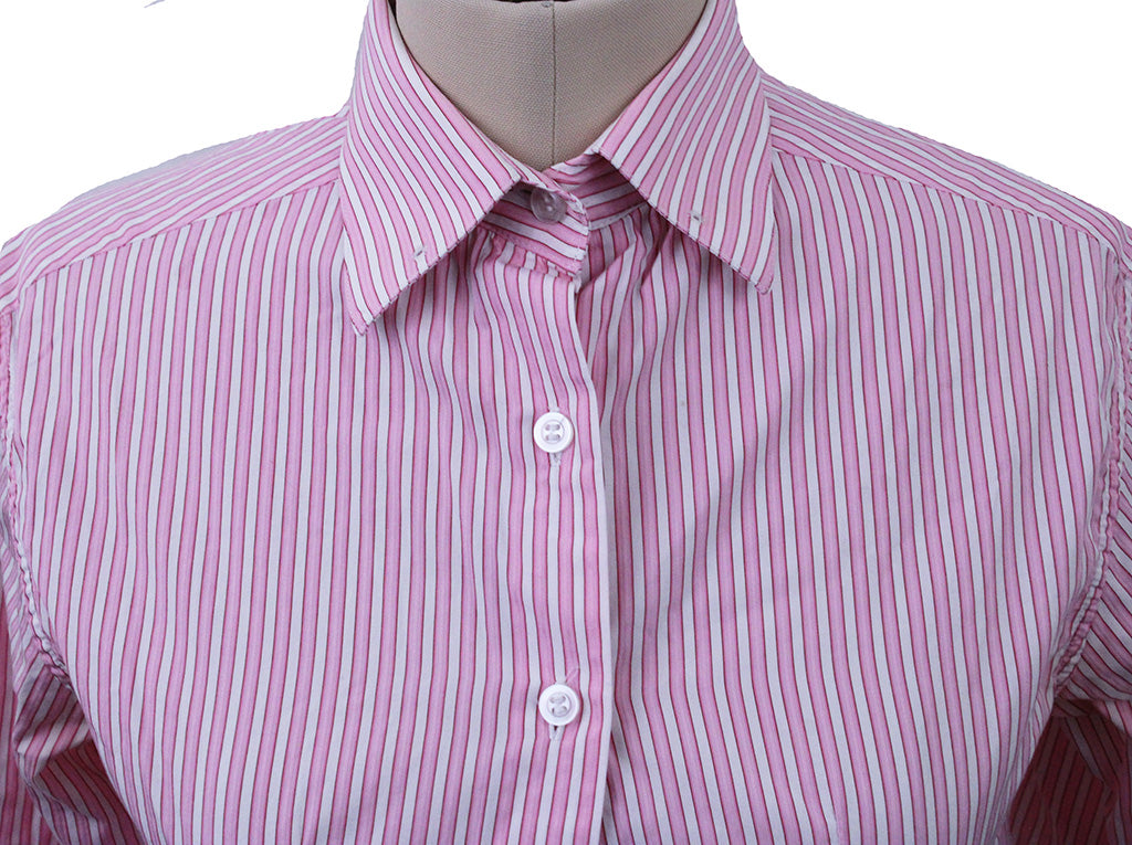 Shirt Marsha DeArriaga Pink and White Stripe