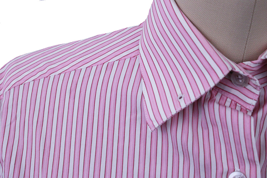 Shirt Marsha DeArriaga Pink and White Stripe