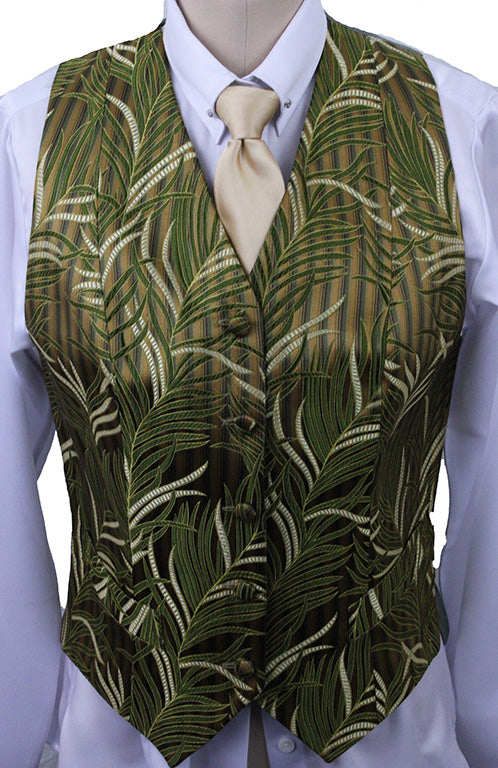 Vest Chavez Sage Brocade