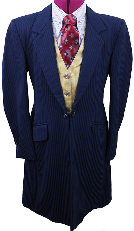 Day Suit Marsha DeArriaga Medium Blue Thin Shadow Stripe
