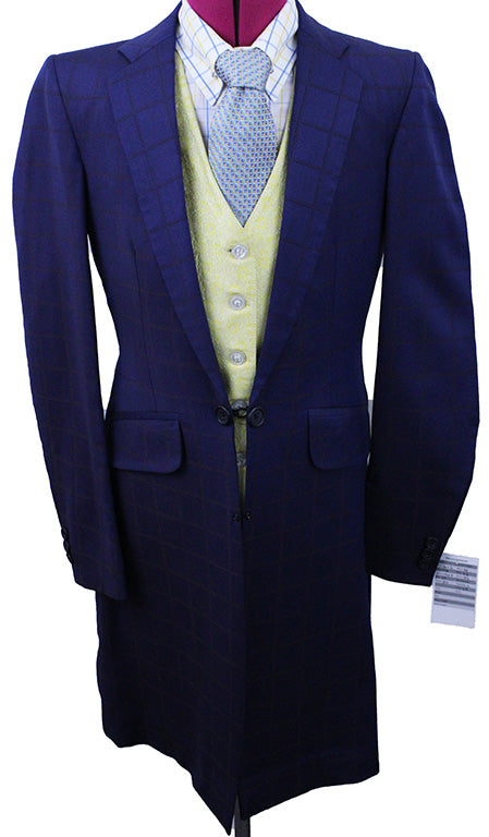 Day Suit Becker Brothers Navy with Copper Windowpane