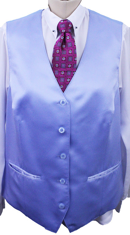 Issued By Ellie May Light Blue Satin Vest