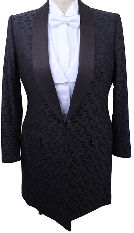 Formal Becker Brothers Brown with Tetris Tone-on-Tone and Purple Pinstripe