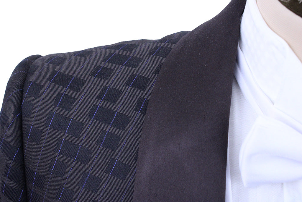 Formal Becker Brothers Brown with Tetris Tone-on-Tone and Purple Pinstripe