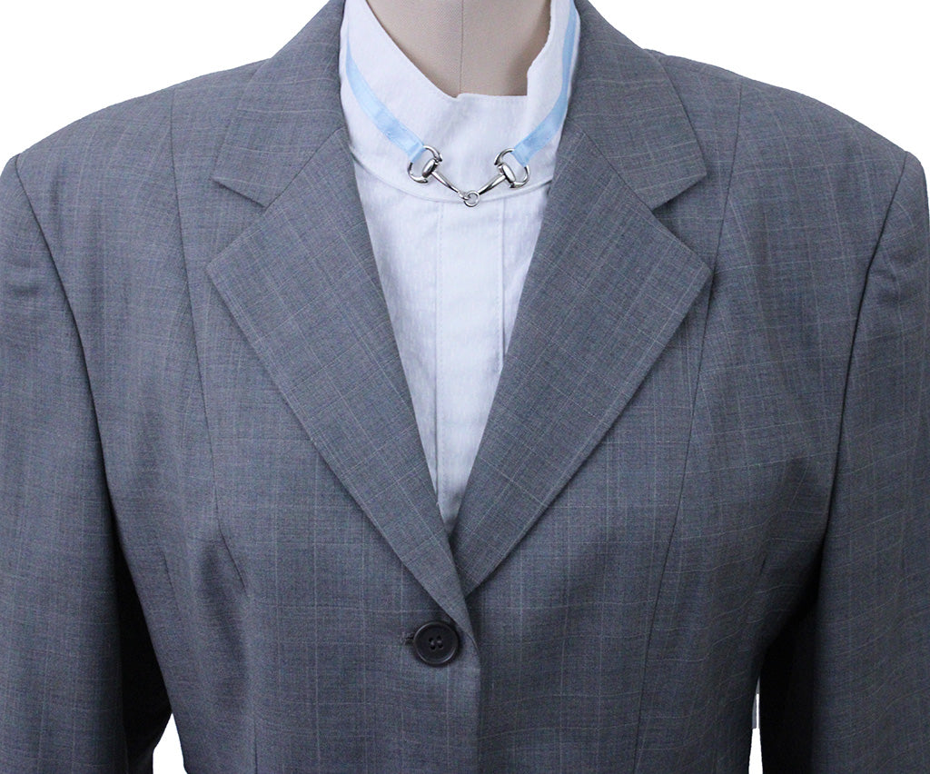 Hunt Coat Wellington Grey with Cream Windowpane