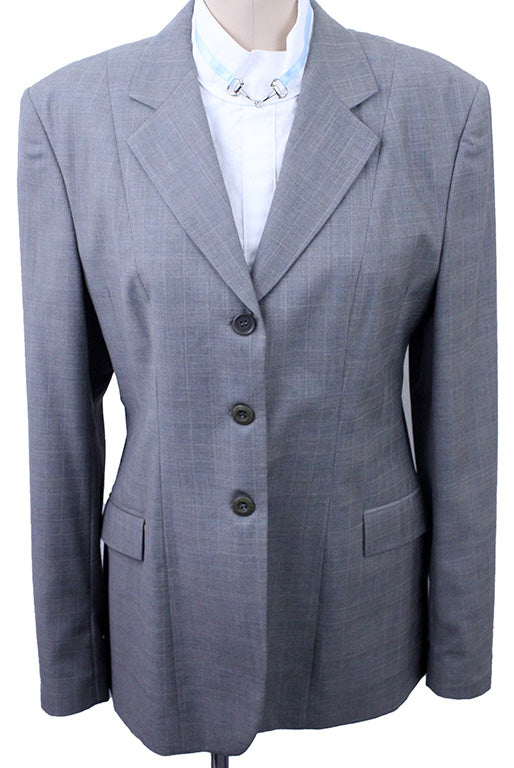 Hunt Coat Wellington Grey with Cream Windowpane