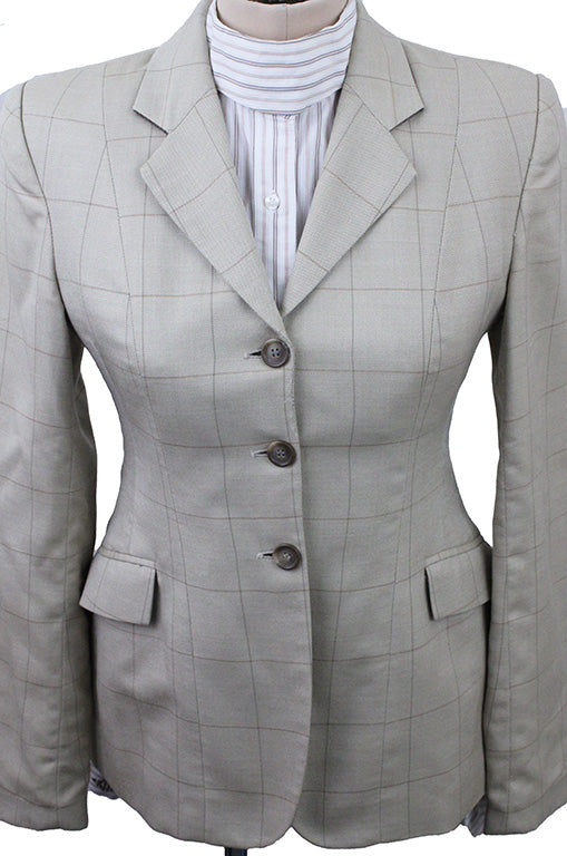 Hunt Coat Marigold Tan with Rust and Slate Windowpane