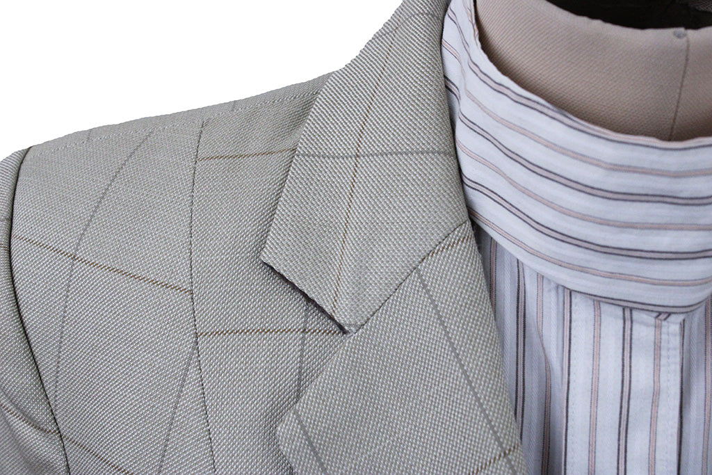 Hunt Coat Marigold Tan with Rust and Slate Windowpane
