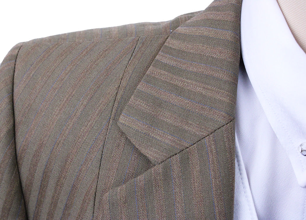 Day Coat Chavez Bronze Shadow Stripe with Blue Pinstripe