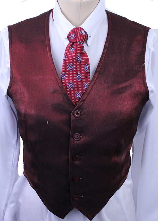Vest Custom Reversible Red and Scarlett Sheen