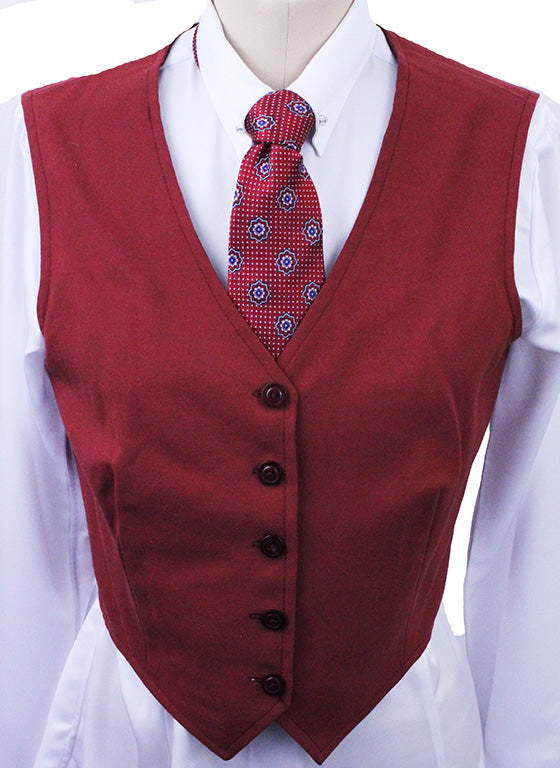 Vest Custom Reversible Red and Scarlett Sheen