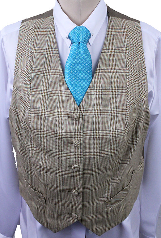 Vest Chavez Tan Glenplaid