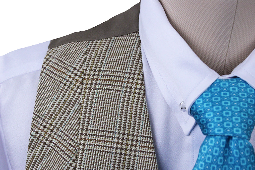 Vest Chavez Tan Glenplaid