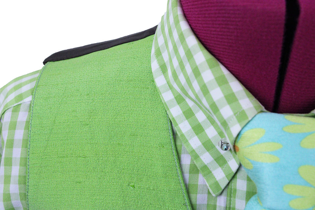 Vest DeRegnaucourt Lime Green Silk