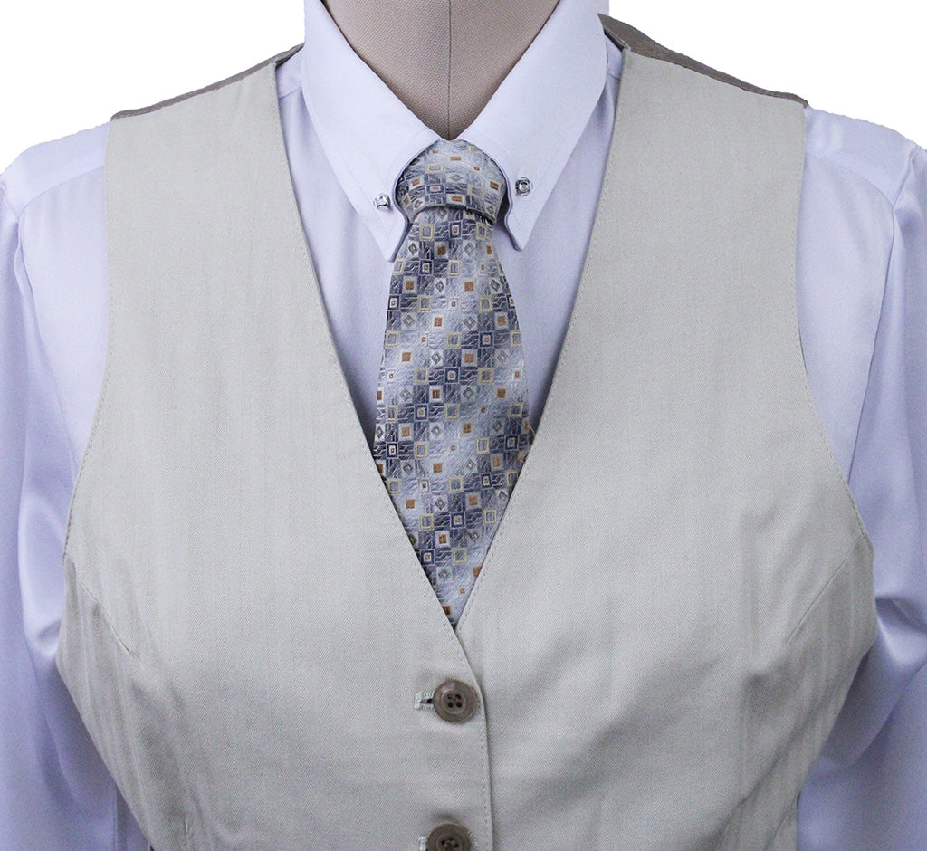 Vest Becker Brothers Cream Herringbone