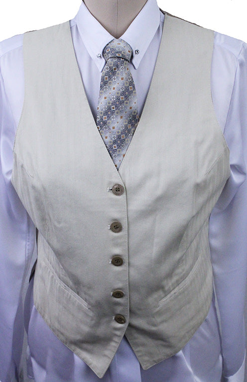 Vest Becker Brothers Cream Herringbone