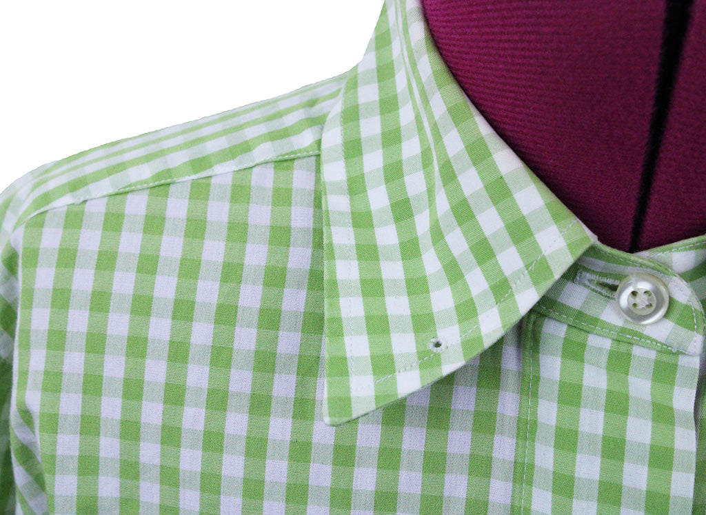 Shirt DeRegnaucourt Lime Gingham Shirt