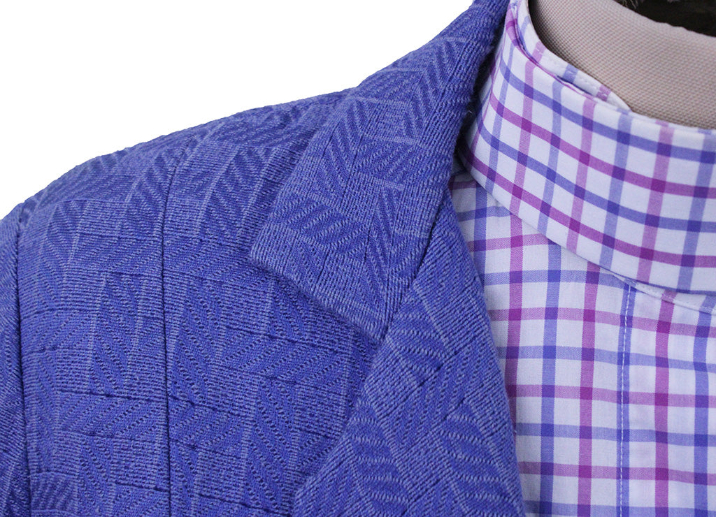 Hunt Coat Custom Blue Geometric Pattern