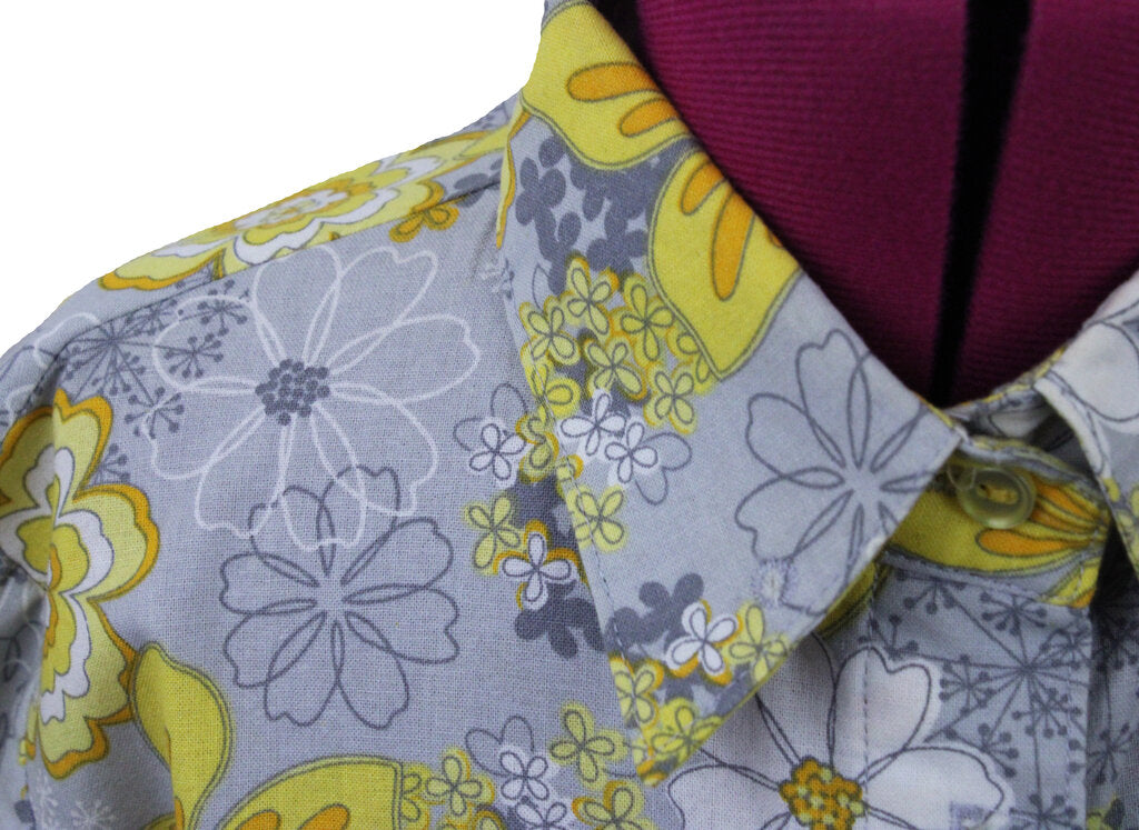 Shirt Scintilla Grey, Yellow and White Floral