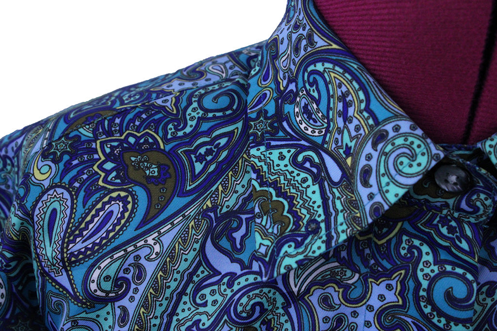 Shirt Issued By Ellie May Teal Paisley Shirt