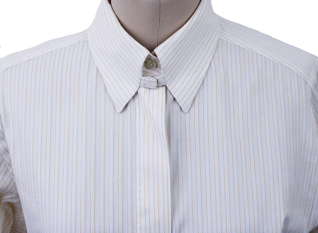 Shirt Chavez White with Yellow Pinstripe
