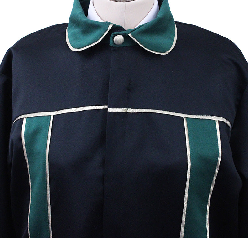 Road Silks Black, Emerald and Gold with Hat
