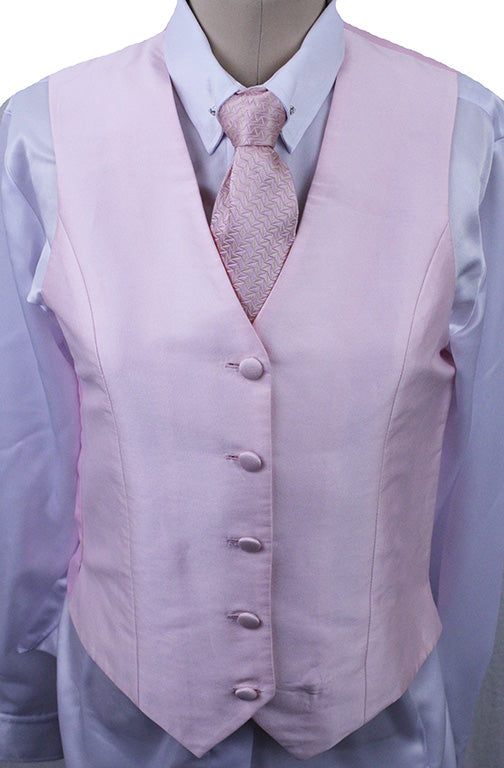 Vest Marsha DeArriaga Pink Sateen