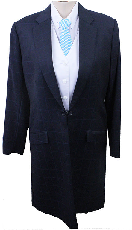 Day Suit Issued By Ellie May Navy Windowpane