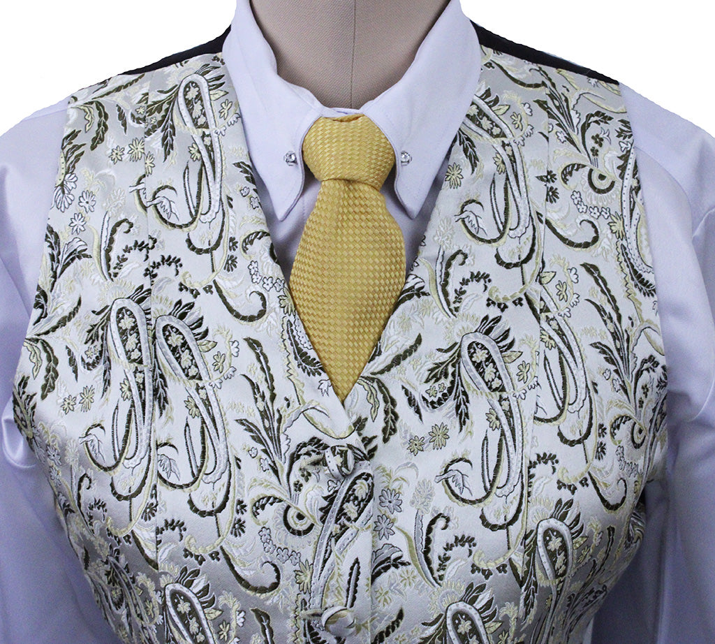 Vest Chavez Champagne and Brown Paisley
