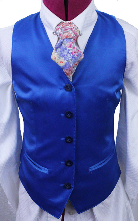 Vest Issued By Ellie May Blue Satin