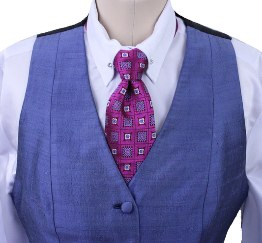 Vest Chavez Blue Silk