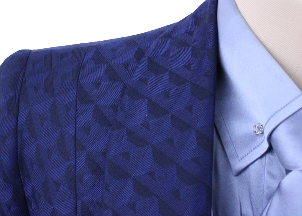 Day Coat Chavez Sapphire and Black Geometric