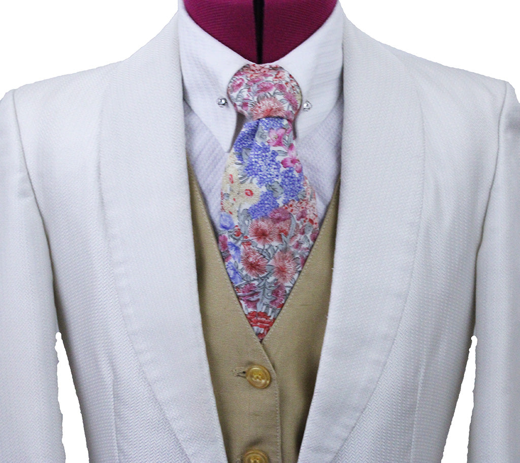 Day Coat Becker Brothers White Herringbone