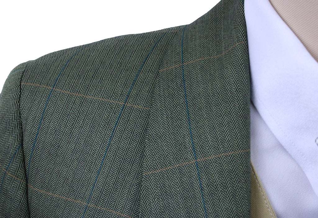 Becker Brothers Green Day Coat with Blue and Gold Windowpane