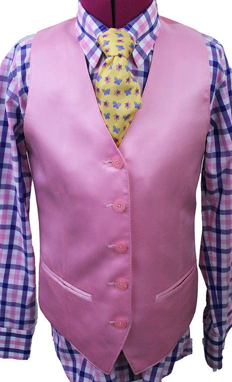 Vest Issued By Ellie Pink Satin