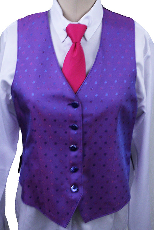 Vest Show Season Magenta Dot Sheen