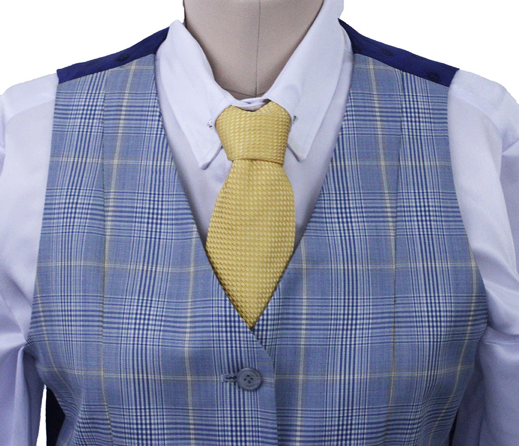 Vest Frierson Light Blue and Yellow Glenplaid