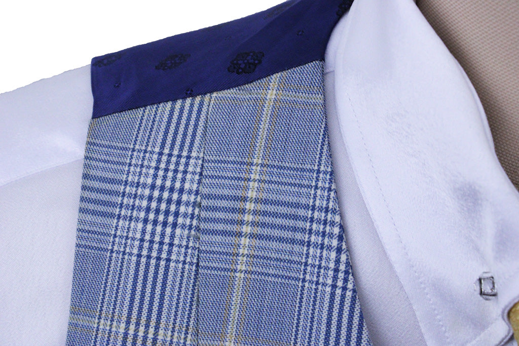 Vest Frierson Light Blue and Yellow Glenplaid