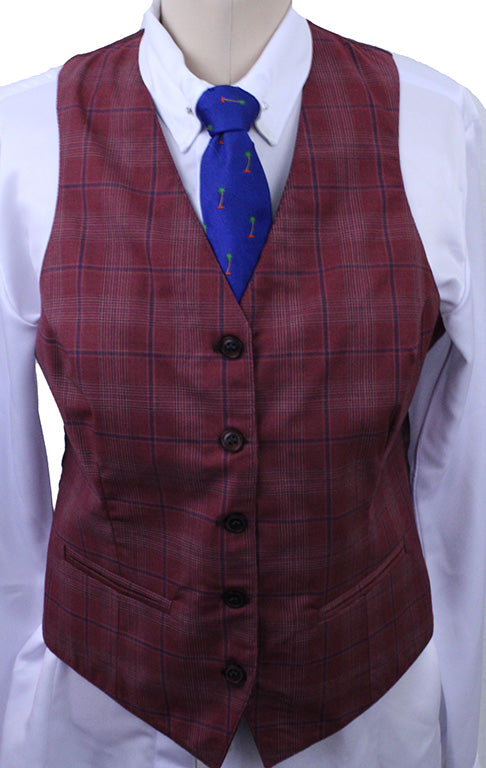 Vest Becker Brothers Scarlett Box Plaid