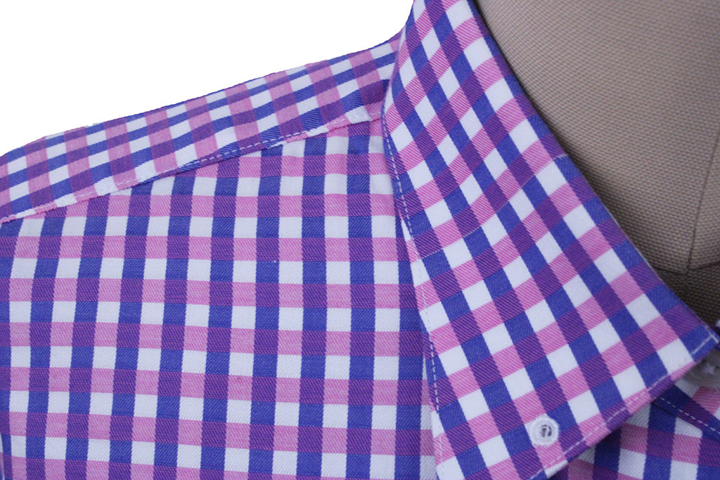 Shirt Show Season Purple and Pink Box Check