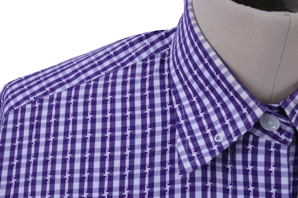 Shirt Issued By Ellie May Purple Geometric