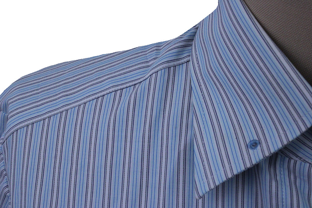 Shirt Issued By Ellie May Aqua and Black Stripe Shirt