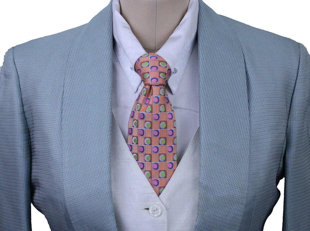 Day Coat Becker Brothers Aqua Herringbone Sheen